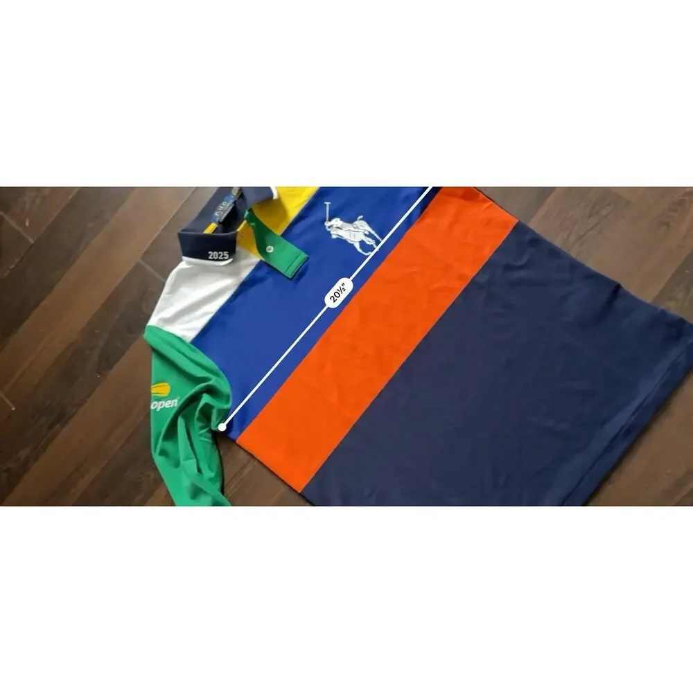 2025 US Open Polo by Ralph Lauren Ball Boy Polo Shirt Mens M Slim Big Pony Rare